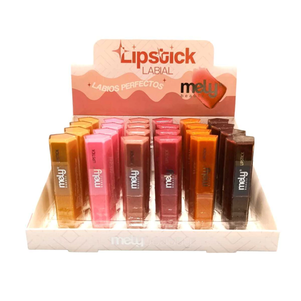 Lipstick Labial con Glitter Mely